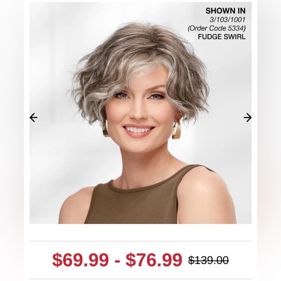 Paula Young wig - Willows - dark brown with platinum Blonde blend - Picture 3 of 6